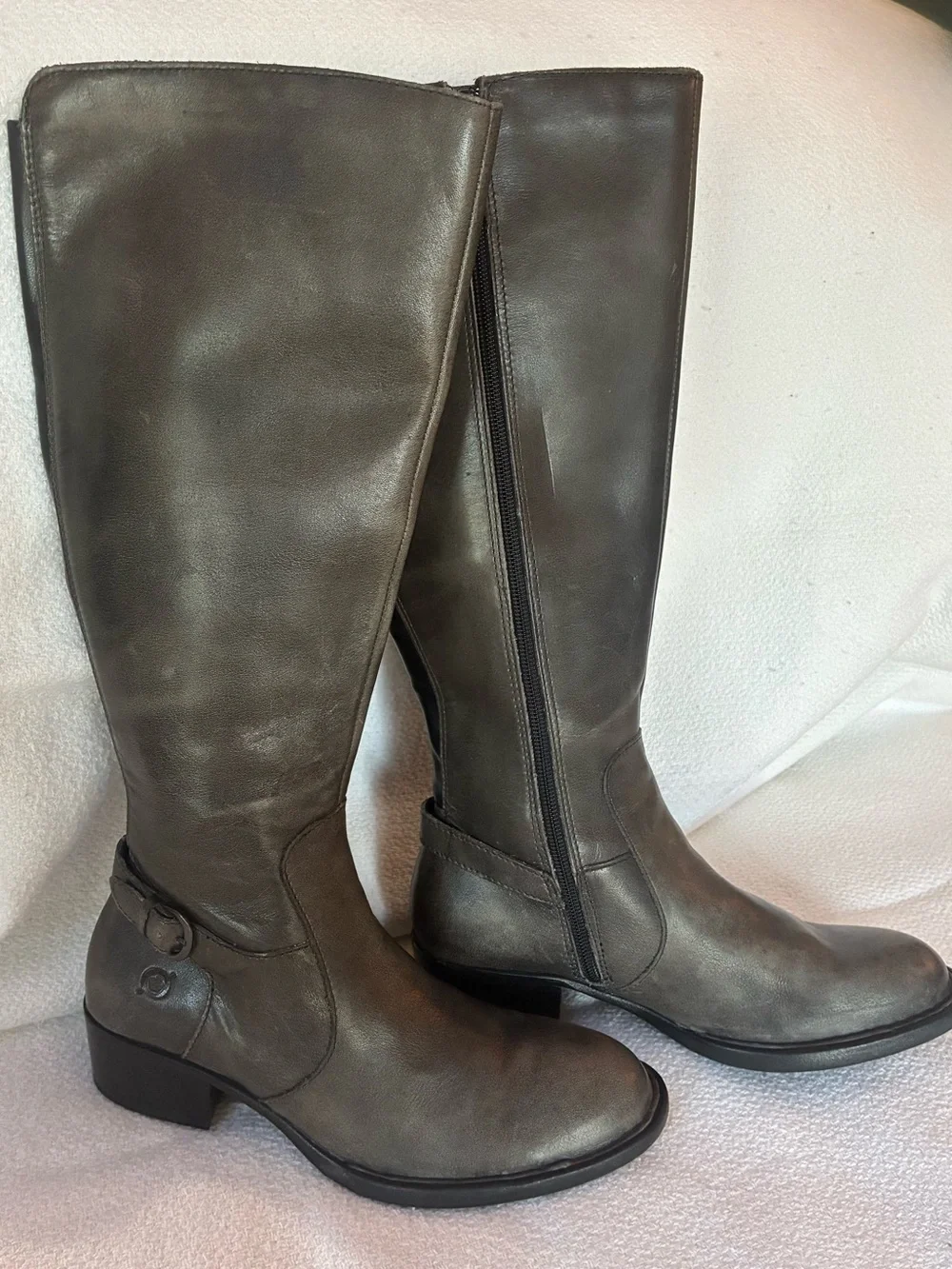 Born Women's Over-the-Knee Side-Zip Boots in Dark Gray